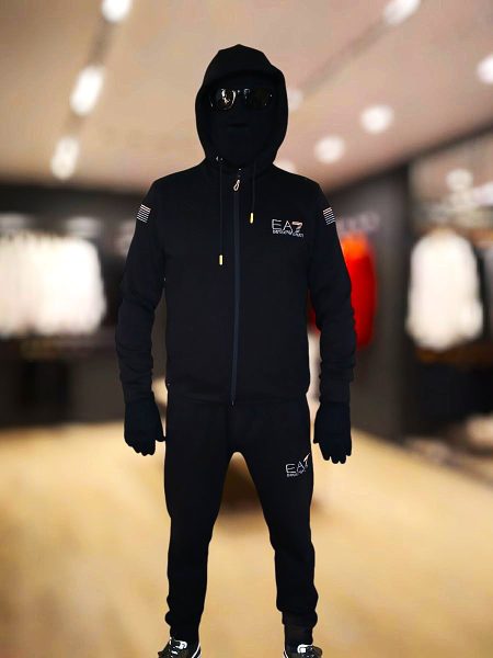 Luxury black tracksuit EA7 Emporio Armani limited edition