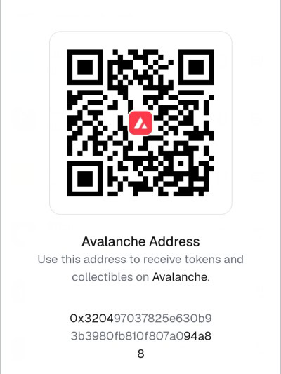 Web3 QR code for Guceron RWA crypto payment using WalletConnect and MetaMask on Avalanche
